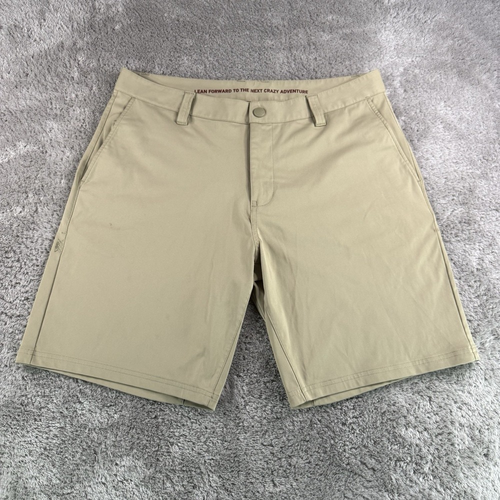 Rhone Mens 34 Khaki Performance Golf Shorts 9” Inseam Stretch Lightweight Casual